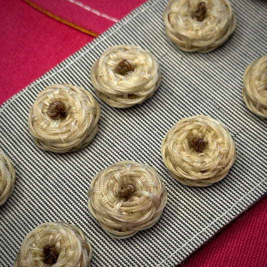 JUEGO DE CAIRELES BOTÓN DE CERDA