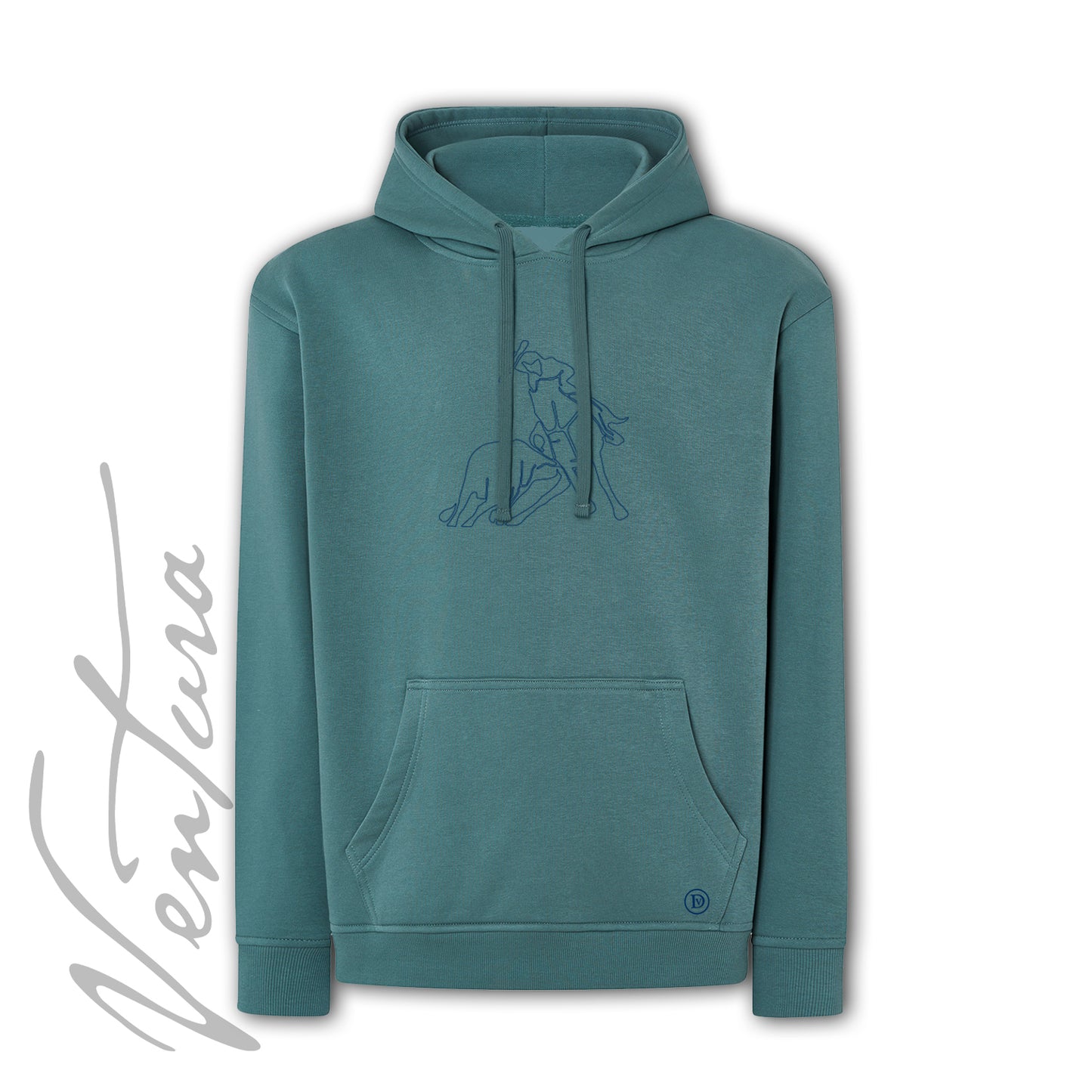 Sudadera c/capucha verde seco “QUIEBRO”