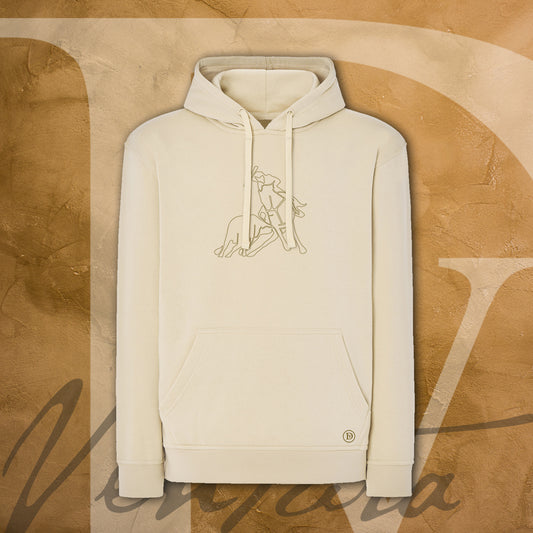 Sudadera c/capucha BEIGE “QUIEBRO”