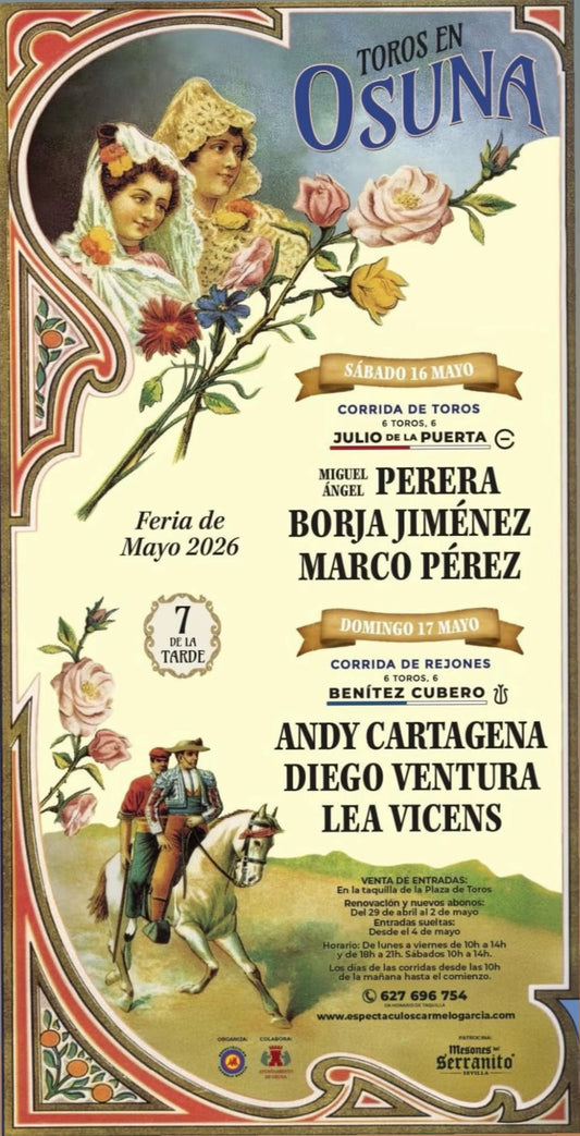 Diego Ventura en Osuna – Corrida de rejones, 17 de mayo 2026