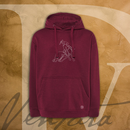 Sudadera c/capucha burdeos “QUIEBRO”
