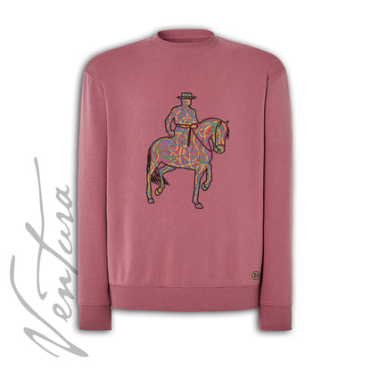 SUDADERA ROSA EMPOLVADO “ALFILERES DE COLORES”