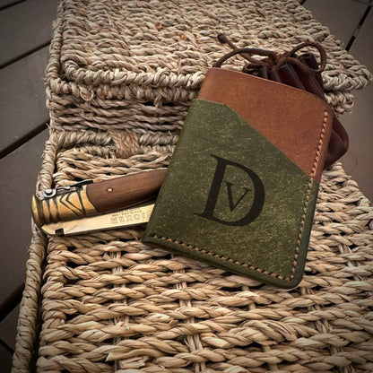 Tarjetero-billetera vertical “CAOBA”