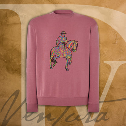 SUDADERA ROSA EMPOLVADO “ALFILERES DE COLORES”