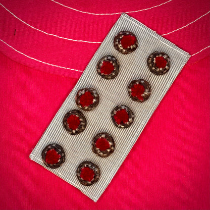 JUEGO DE CAIRELES BOTÓN DE CERDA-SEDA