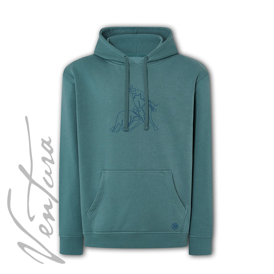 Sudadera c/capucha verde seco “QUIEBRO”