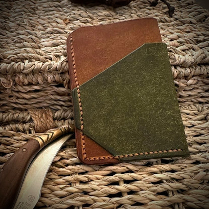 Tarjetero-billetera vertical “CAOBA”