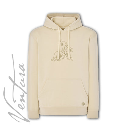 Sudadera c/capucha BEIGE “QUIEBRO”