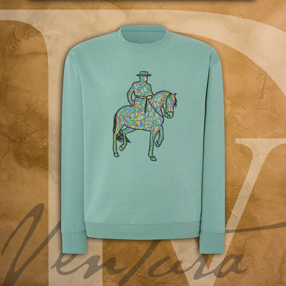 SUDADERA VERDE MOSS “ALFILERES DE COLORES”