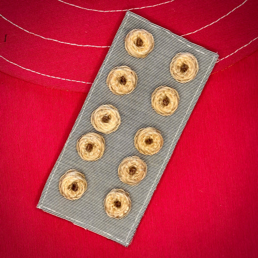 JUEGO DE CAIRELES BOTÓN DE CERDA