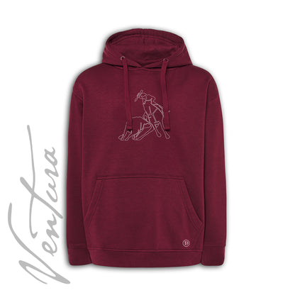 Sudadera c/capucha BURDEOS “QUIEBRO”