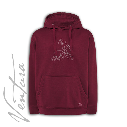 Sudadera c/capucha burdeos “QUIEBRO”