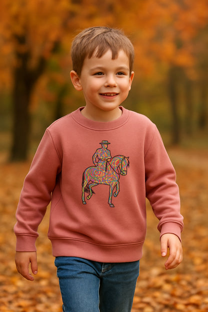SUDADERA ROSA EMPOLVADO “ALFILERES DE COLORES”