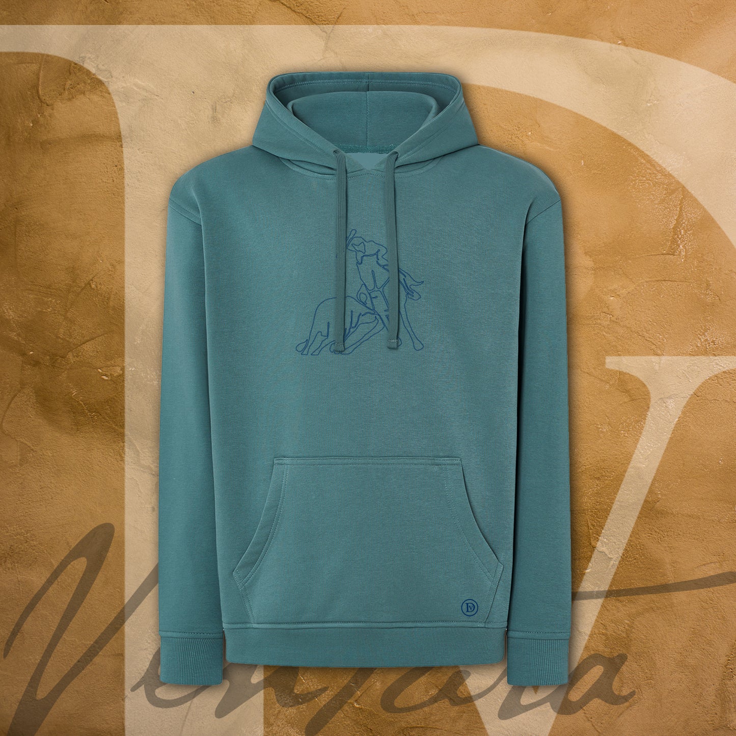 Sudadera c/capucha verde seco “QUIEBRO”